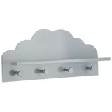Atmosphera Kinderregal Cloud 48 x 22 x 12 cm MDF lackiert grau