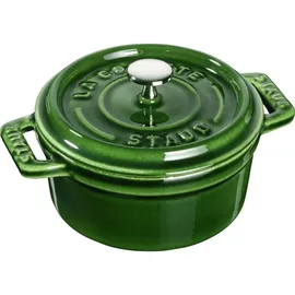 Staub Cocotte 10 cm rund basilikumgrün