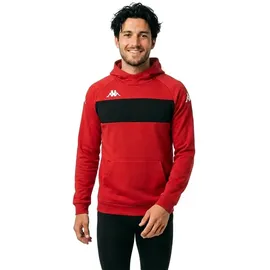Kappa Kapuzenpullover Daccio Hoodie Rot/Schwarz 2XL