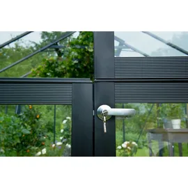 Juliana Orangerie Gewächshaus Alu Anthrazit ESG 3 mm 21,5 m2