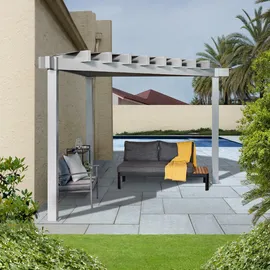 Sojag Pavillon Lima 1010 Lichtgrau 293,3 cm x 293,3 cm x 242,6 cm