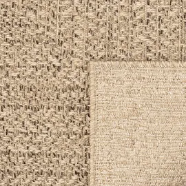 The CarPET Kansas beige (natur), B:60cm H:10mm L:180cm, Polypropylen, Teppiche, Outdoorteppich, moderner robuster In und Outdoor Teppich Jute Look