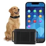 Winnes 4G GPS Tracker Halsband Für Hund 3000 mAh GPS Tracker für Hunde Echtzeit-Tracking Kostenlose APP/Plattform Ohne ABO IP67 Wasserdichter Tracker Hund mit Datenstatistik Ton-Lichtalarm