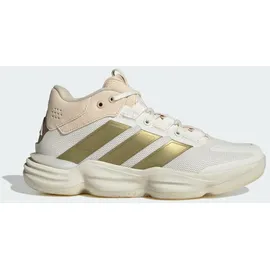 adidas Court Stabil Hallenschuh - Off White / Gold Metallic / Crystal Sand, 44 2/3