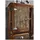 Massivmoebel24 Vitrine Altholz 90 x 38 x 140 cm Mehrfarbig