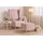 moeblo Ohrensessel COMFY Samtstoff 70 x 90 x 80 cm Rosa mit Hocker
