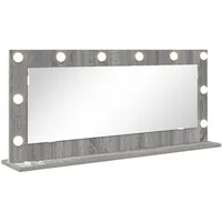VidaXL Schminkspiegel mit LED-Lichtern Grau Sonoma 100x45x18 cm