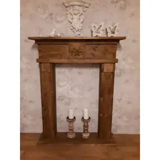 Wolkenstube Dekokamin braun Antik, Kaminkonsole, Kaminumrandung braun (70cm Breite)
