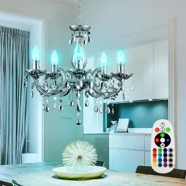 GLOBO Kronleuchter 5-flg. LED 44 cm silber