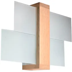 SOLLUX LIGHTING Wandleuchte "FENIKS", braun (naturholz), H: 30cm, Lampen, Verteiltes Licht