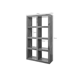 Massivmoebel24 Bücherregal CUBUS 96 x 35 x 174 cm Braun