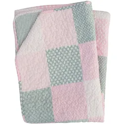 Krasilnikoff Quilt Decke Pink Patchwork, 180 x 130 cm