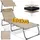 HOMECALL Sonnenliege 180 x 60 x 30 cm Braun