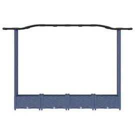 vidaXL Hochbeet mit Rankgitter und Dach 207 x 40 x 126 cm Grau