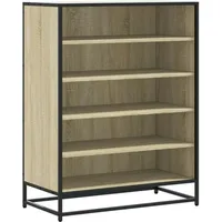 VidaXL Schuhschrank Sonoma Eiche 75x38x97,5 cm Holzwerkstoff Metall