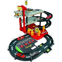 Bburago Spielzeug-Auto Bburago Ferrari Parkhaus inkl. 2 Fahrzeugen, inkl. 2 Fahrzeugen rot