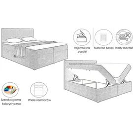 kaiser möbel Boxbett, Orange, 140x200 cm Schlafzimmer, Betten, Boxspringbetten