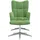 vidaXL Relaxsessel mit Hocker Samt 68 x 98 x 70 cm Hellgrün