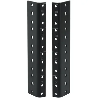 Gator Rackworks GRW-RACKRAIL-04U Schwerlast-Stahl-Rackschienen-Set, 4U Rackgröße