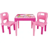 pilsan Kindersitzgruppe pink 2x Kinderstühle 1x Kindertisch Kindermöbelset ab 3 Jahren