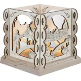 SAICO Laterne "Drei Haselnüsse für Aschenbrödel" für Teelicht, 12x12x12cm