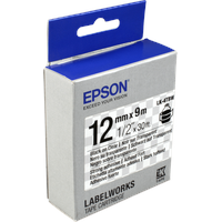 Epson Schriftband LK-4TBW schwarz auf transparent 12mm x 9m
