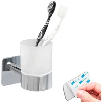 Bremermann Bad-Serie LUCENTE TAPE - Zahnputzbecher selbstklebend Glas |