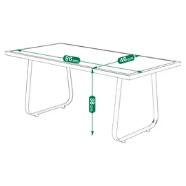 Koopmann International Gartenmöbelset 7-tlg. Schwarz
