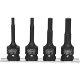 KS Tools 1/2" Kraft-Bit-Stecknuss-Satz, lang, 4-tlg.