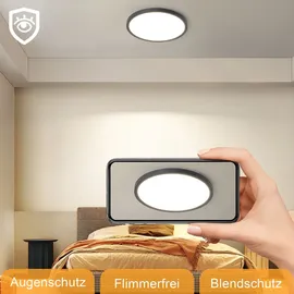 ZMH 3ER Deckenlampe 24W rund schwarz