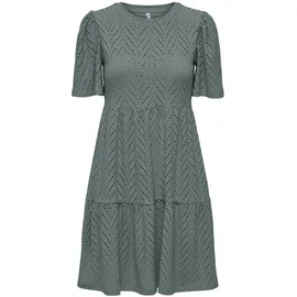 Jdy Kleid A-Linie Lochmuster Chinois Green XS