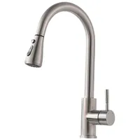 XERSEK Spültischarmatur Küchenarmatur Hochdruckhahn Wasserhahn Küche mit Brause (360° schwenkbar,Hochdruck Spültischarmatur, Mischbatterie aus messing, Einhebelmischer Spültischbatterie) silberfarben