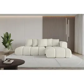 altdecor Ecksofa Cord 4-Sitzer Creme
