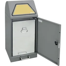 stumpf metall Sortsystem Modul Vario 60 graualu struktur Innenbehälter 60 Liter Trethebel