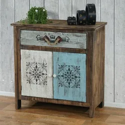 Mendler Kommode Funchal Schubladenkommode Schrank Shabby-Look, Vintage, 84x80x40cm
