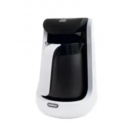 Mulex 1L 600W Elektrischer Mokkakocher Mokkakanne Espressokocher 4 Tassen  Weiß