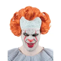 Smiffys IT Chapter 2, Pennywise-Perücke, mit Latex-Kopfbedeckung Halloween