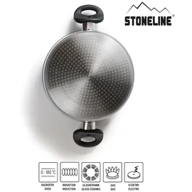 STONELINE XXXL-Kochtopf 32 cm mit Glasdeckel