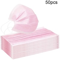 50 Stück iCatcher® Pink Disposable Shield Einweg-Atemschutzbakterienschutz Mundschutz Gesichtsschutz Rosa
