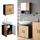 Vicco Waschbeckenunterschrank Irma 60 x 59 x 30 cm Anthrazit/Eiche