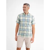 Lerros Karohemd aus sommerlichem Strukturgewebe - Coastal Blue -