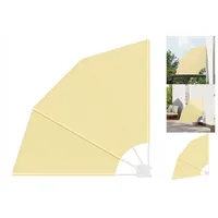 VidaXL Balkon Sichtschutz Sandfarbe 115 x 115 cm Stoff