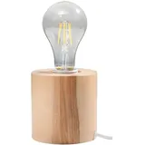 Sollux Lighting Nachttischlampe Holz Braun