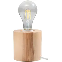 Sollux Lighting Nachttischlampe Holz Braun