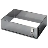 LARES Backform/Backrahmen eckig, mit Klemmung zum fixieren - Höhe: 7,5cm aus rostfreiem Edelstahl - verstellbare Größe - Made in Germany