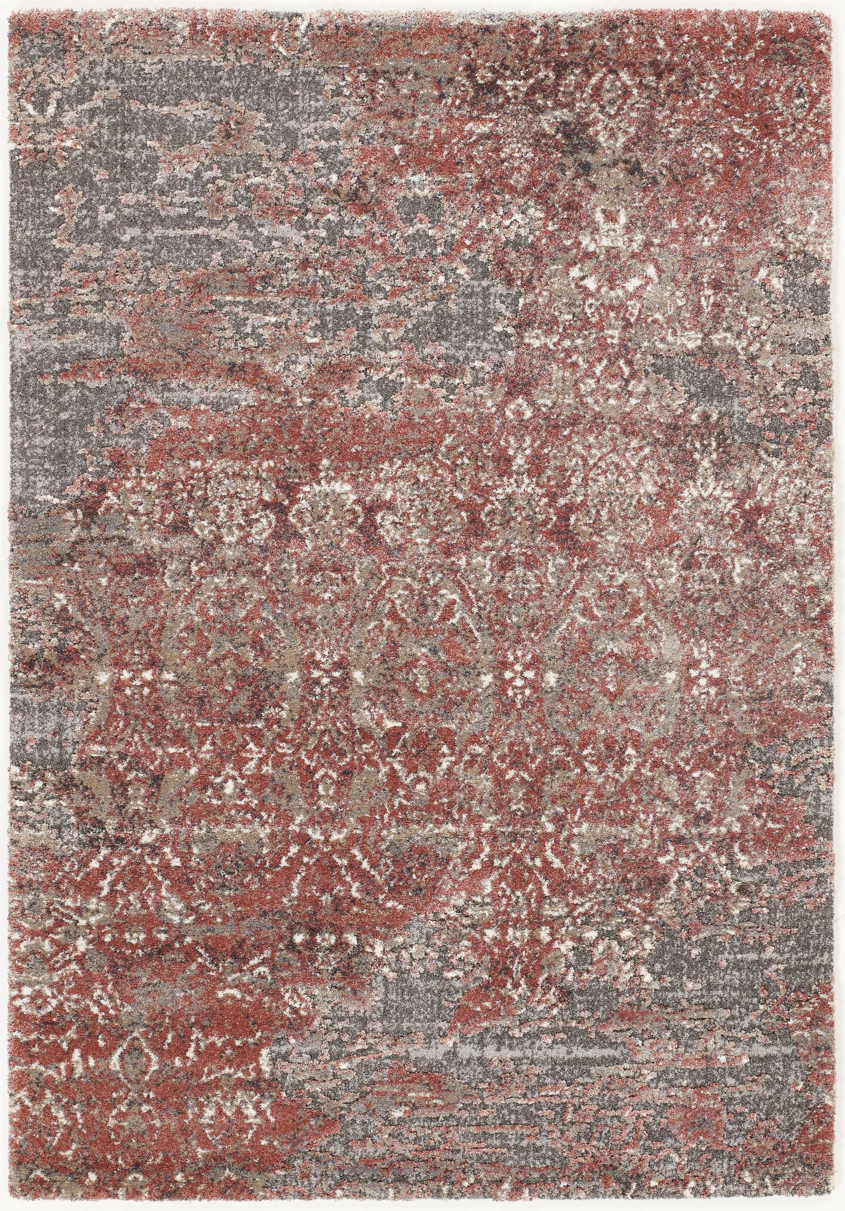 Teppich OCI DIE TEPPICHMARKE "Juwel Silenta" Gr. 1, rot (rosenholz), B:65cm H:20mm L:130cm, Kunstfaser, Teppiche, Wohnzimmer