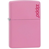 Zippo 60001206 Logo Feuerzeug, Messing, Pink Matte