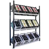 Schulte Lagertechnik SCHULTE Getränkekistenregal 37008-S schwarz, silber 130,0 x 30,0 x 180,0 cm