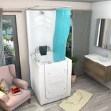 AcquaVapore Senioren Dusche Sitzbadewanne Sitzwanne Badewanne mit Tür S10D