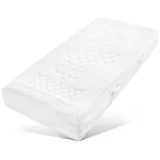 Matratzenersatzbezug Percy, 90x200 cm, 140x200 cm und weiteren Größen my home, Hochwertiges Steppmuster und Klimaband für Matratzen von 19-22cm weiß 180 cm x 200 cm x 22 cm